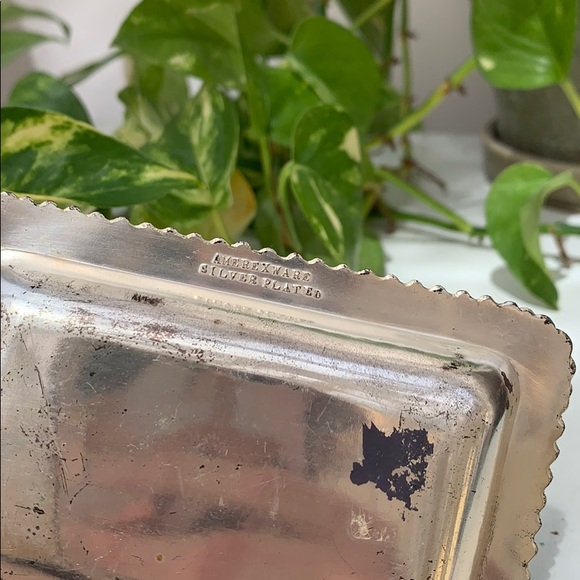 Vintage Amerexware Silver Plated Smoking Tray, Small Silver Decorative Tray - Picture 6 of 7
